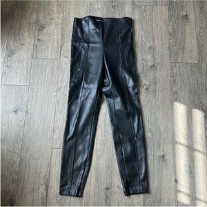 Zara Black Faux Leather Pants
